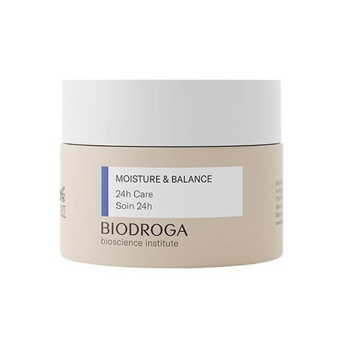 Biodroga Moisture and Balance 24hr Cream on white background