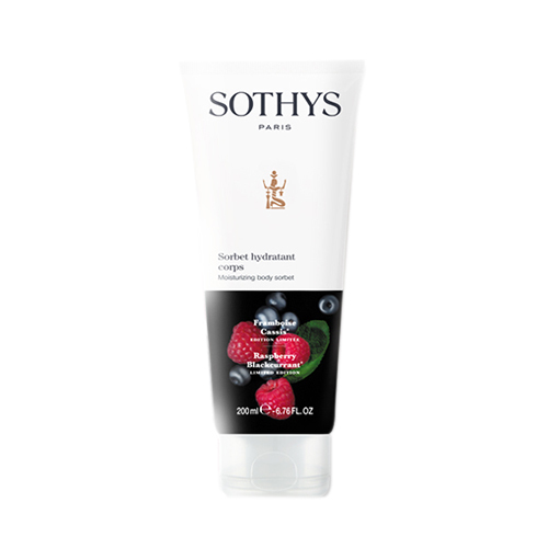 Sothys Moisturising Body Sorbet Raspberry Blackcurrant on white background