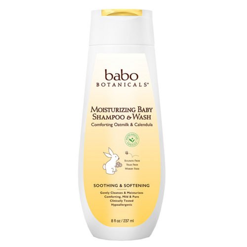 Babo Botanicals Moisturizing Baby Shampoo and Wash, 237ml/8 fl oz