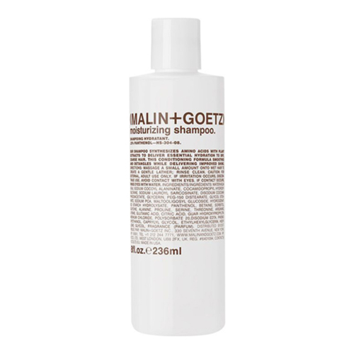 Malin + Goetz Moisturizing Shampoo on white background