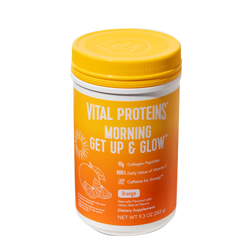 Vital Proteins Morning Get Up and Glow (Orange), 265g/9.3 oz Vital Proteins Morning Get Up and Glow (Orange) on white background