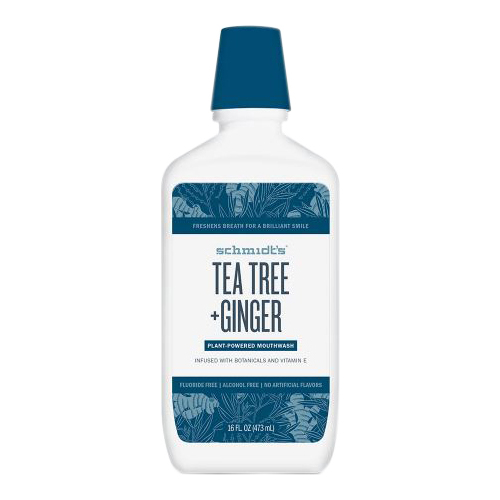 Schmidts Natural Mouth Wash - Tea Tree + Ginger on white background