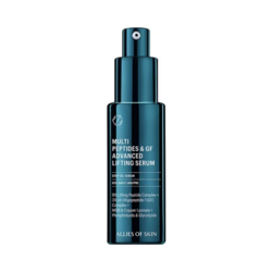 Multi Peptides and Growth Factor Advanced Lifting Serum on white background