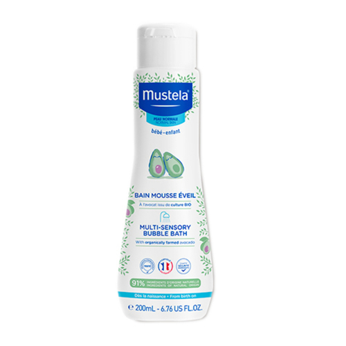 Mustela Multi-Sensory Bubble Bath on white background