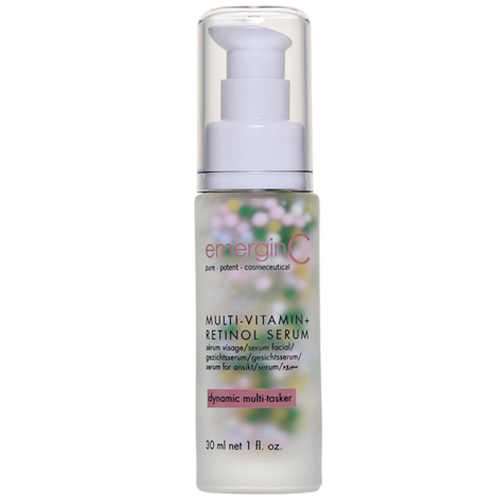 emerginC Multi-Vitamin + Retinol Serum on white background