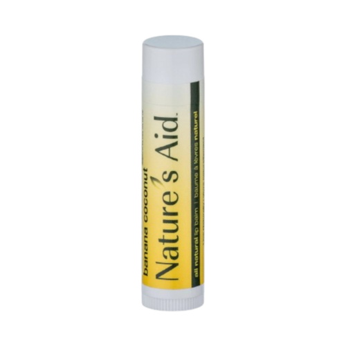 Nature's Aid Natural Lip Balm - Banana Coconut, 1 piece Natures Aid Natural Lip Balm - Banana Coconut on white background