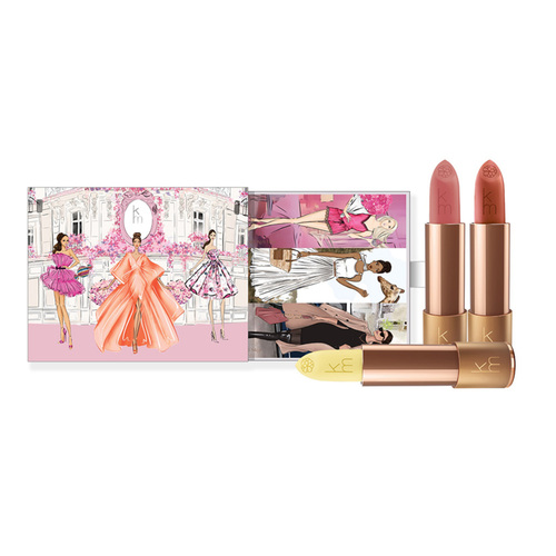 Karen Murrell Natural Lipstick Gift Set Trio - Nudes on white background