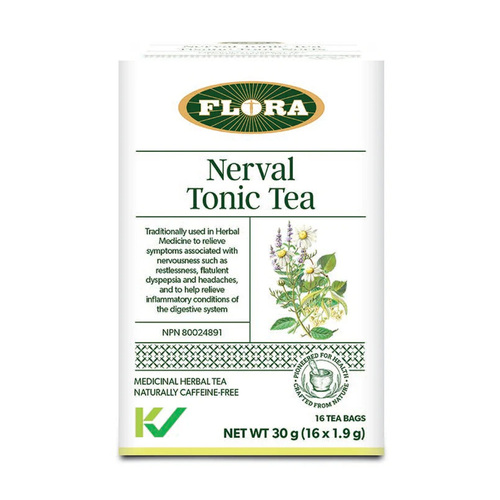 Flora Nerval Tonic Tea on white background