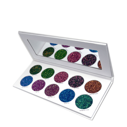 Lit Cosmetics Night Moves Pressed Glitter Palette on white background