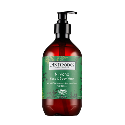 Antipodes Nirvana Hand and Body Wash - Spearmint and Cardamon on white background