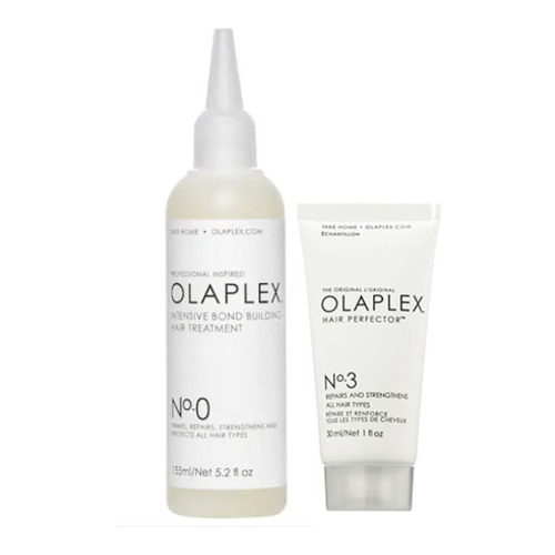 OLAPLEX No. 0 Intensive Bond Building Hair Treatment Kit on white background