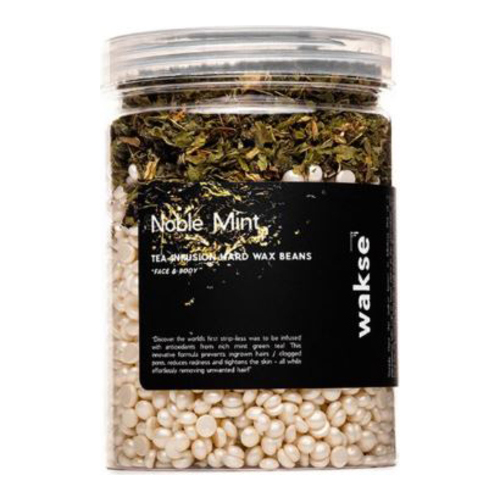 WAKSE  Mini Noble Mint Tea Infusion Hard Wax Beans on white background