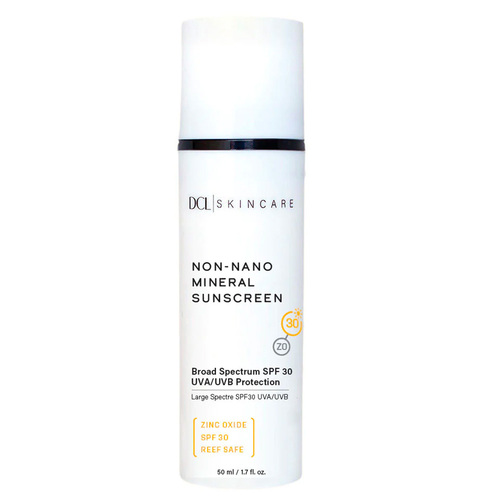 DCL Dermatologic Non-Nano Mineral Sunscreen on white background