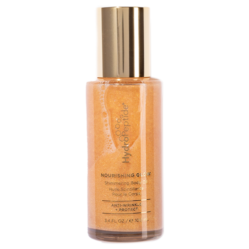 HydroPeptide Nourishing Glow Shimmer Body Oil on white background