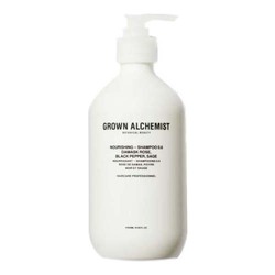 Nourishing - Shampoo 0.6 Damask Rose Black Pepper Sage on white background