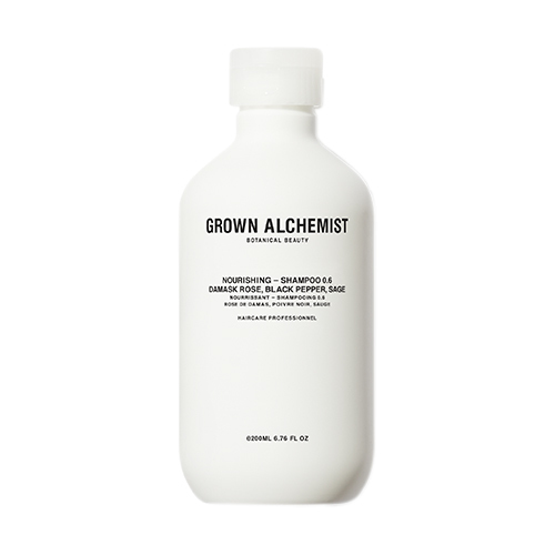 Grown Alchemist Nourishing - Shampoo 0.6 Damask Rose Black Pepper Sage on white background