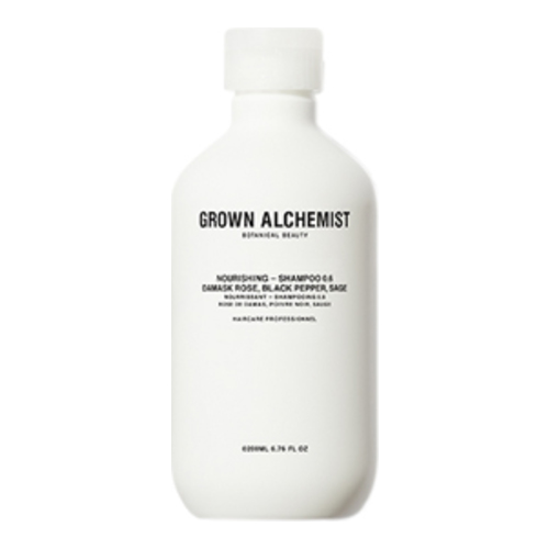 Grown Alchemist Nourishing - Shampoo 0.6 Damask Rose Black Pepper Sage on white background