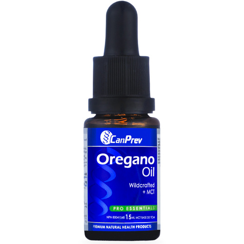 CanPrev Oil of Oregano on white background