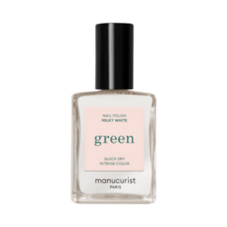 Green - Milky White on white background