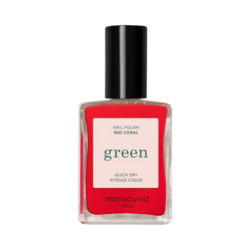 Green - Red Coral on white background