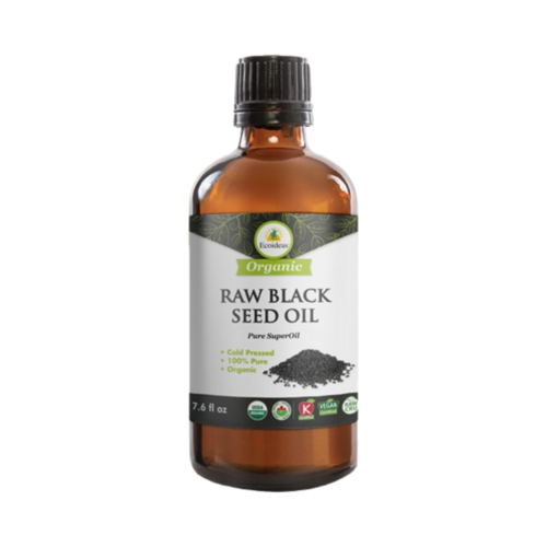 Ecoideas Organic Black Cumin Seed Oil, 225ml/7.61 fl oz Ecoideas Organic Black Cumin Seed Oil on white background