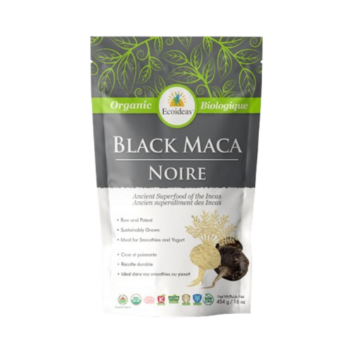 Ecoideas Organic Black Maca on white background