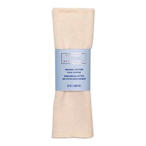 Province Apothecary Organic Cotton Face Cloths (Pack of 2) on white background