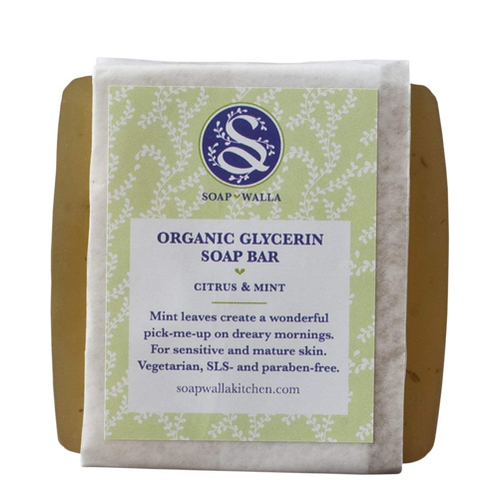 Soapwalla Organic Glycerin Soap Bar - Citrus Mint, 113g/4 oz
