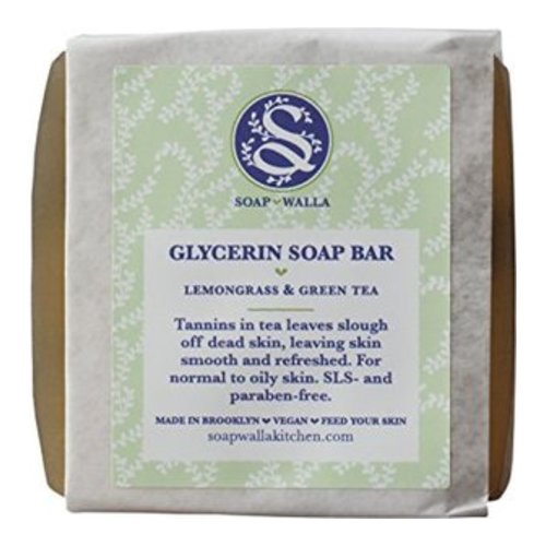 Soapwalla Organic Glycerin Soap Bar - Lemongrass and Green Tea, 113g/4 oz