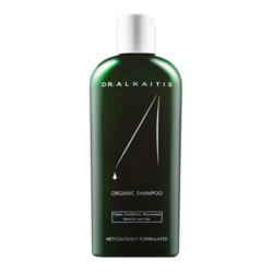 Organic Herbal Shampoo on white background