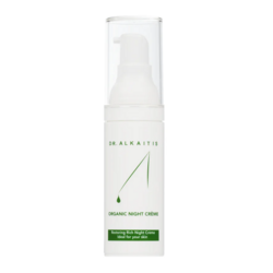 Organic Night Creme on white background