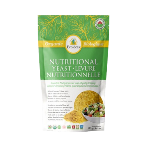 Ecoideas Organic Nutritional Yeast, 125g/4.41 oz Ecoideas Organic Nutritional Yeast on white background