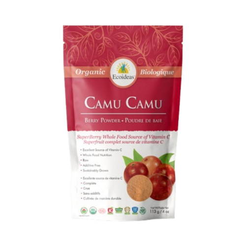 Ecoideas Organic Raw Camu Camu Berry Powder on white background