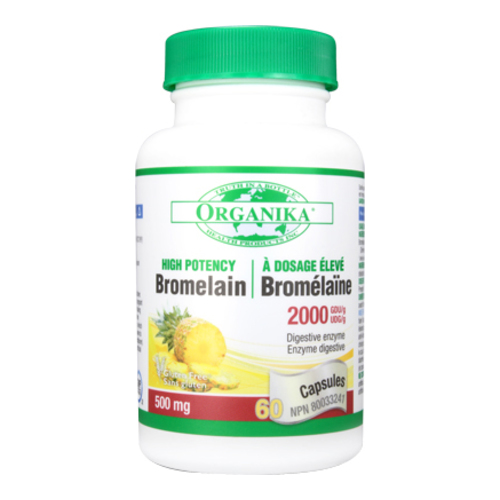 Organika Bromelain 2000 GDU on white background