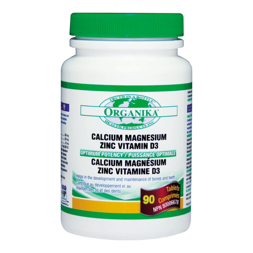 Organika Cal Mag Zinc/Vit D3 - Optimum Potency on white background
