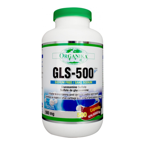Organika GLS-500 Glucosamine Sulfate Complex on white background