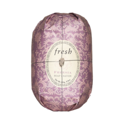 Oval Soap - Freesia on white background