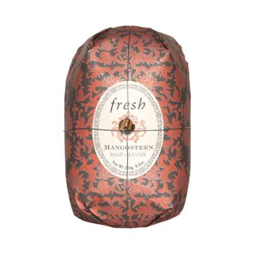 Fresh Oval Soap - Mangosteen on white background