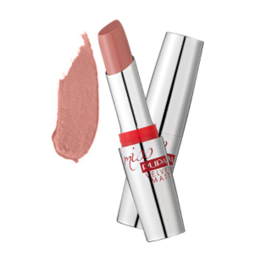 Pupa Miss Pupa Velvet Matt Lipstick - 100 Nude on white background