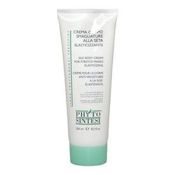 Silk Cream for Stretch Marks on white background
