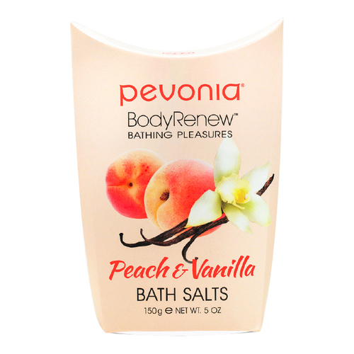 Pevonia Body Renew Peach and Vanilla Bath Salts on white background