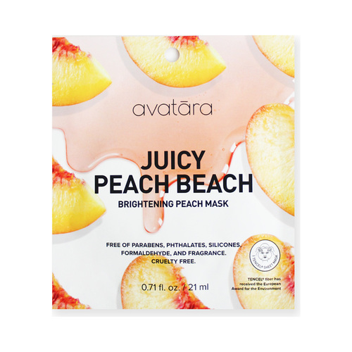 avatara Peach Beach Brightening Face Mask, 21ml/0.71 fl oz