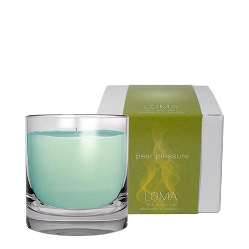 Loma Organics Pear Pleasure Candle on white background