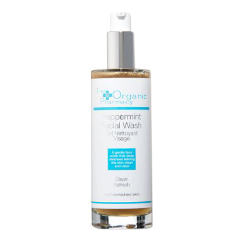 The Organic Pharmacy Peppermint, Tea Tree, Eucalyptus Face Wash on white background