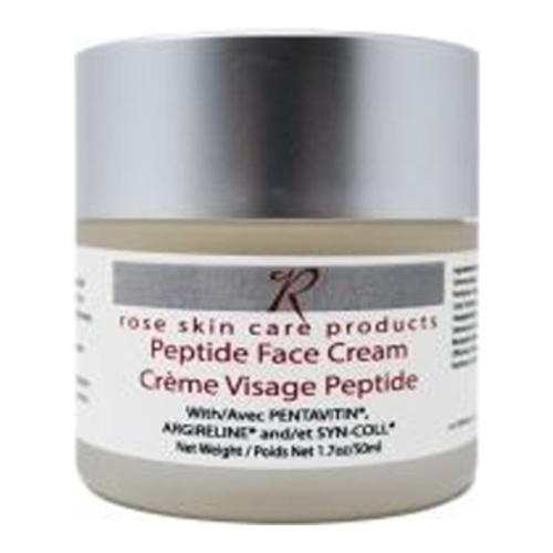 Rose Skin Care Peptide Face Cream on white background