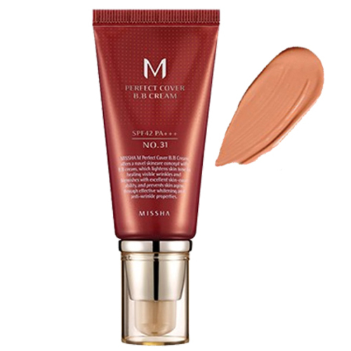 MISSHA Perfect Cover BB Cream SPF42/PA+++ (No.31 | Golden Beige), 50ml/1.7 fl oz