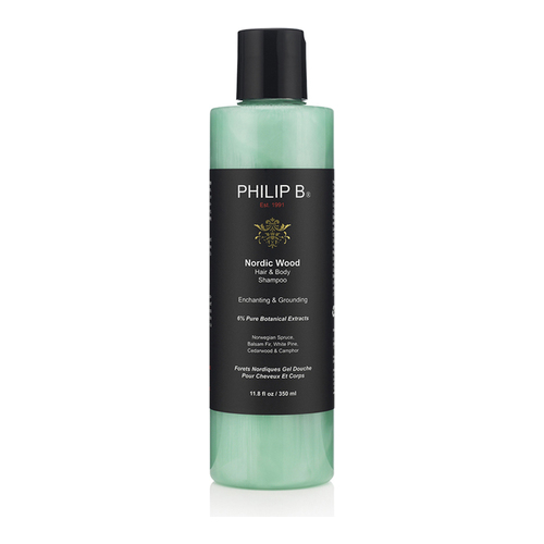 Philip B Botanical Nordic Wood Hair and Body Shampoo, 60ml/2 fl oz Philip B Botanical Nordic Wood Hair + Body Shampoo on white background