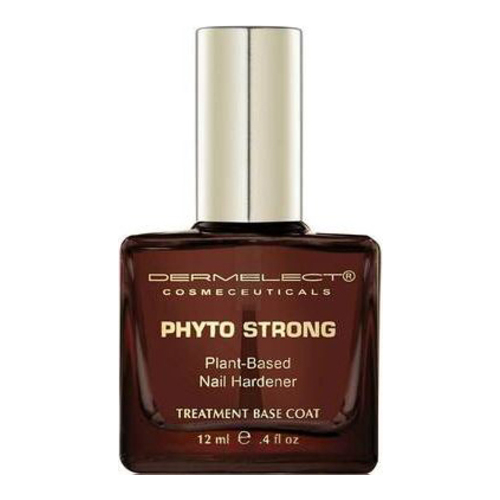 Dermelect Cosmeceuticals Phyto Strong Nail Hardener Base Coat, 12ml/0.4 fl oz Dermelect Cosmeceuticals Phyto Strong Nail Hardener Base Coat on white background