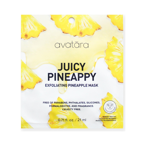 avatara Pineappy Exfoliating Face Mask, 21ml/0.71 fl oz