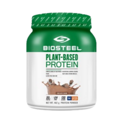 Plant-Based Protein Chocolate on white background